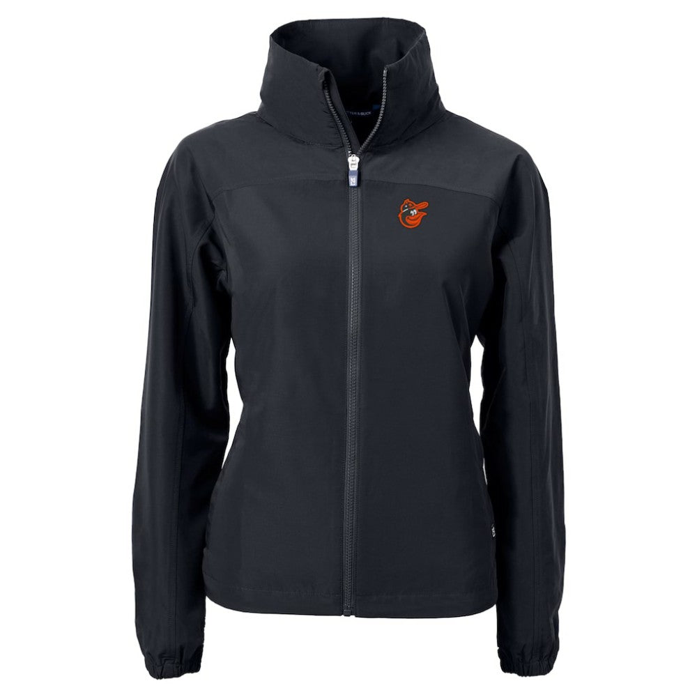 Baltimore Orioles Cutter & Buck Women's  Charter Eco Recycled Full-Zip Jacket - Black