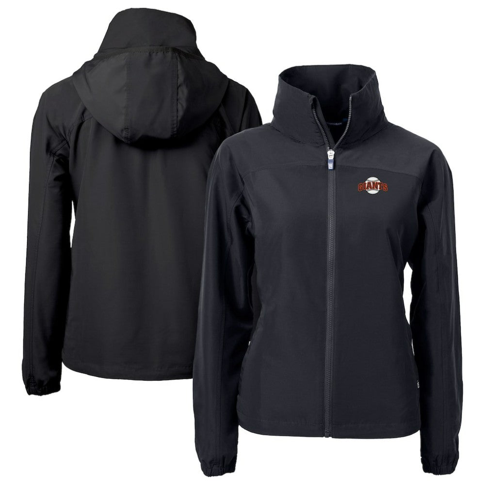 San Francisco Giants Cutter & Buck Women's  Charter Eco Recycled Full-Zip Jacket - Black