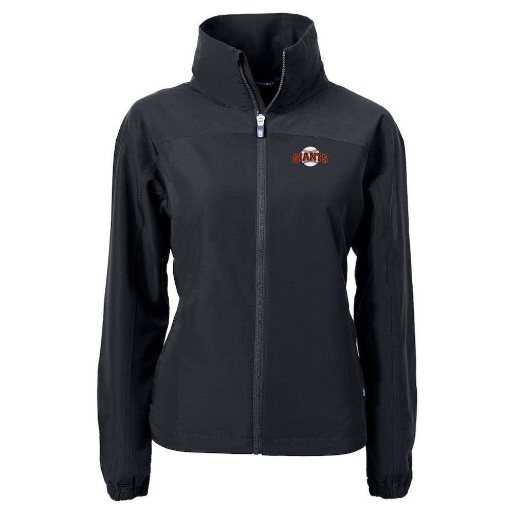 San Francisco Giants Cutter & Buck Women's  Charter Eco Recycled Full-Zip Jacket - Black