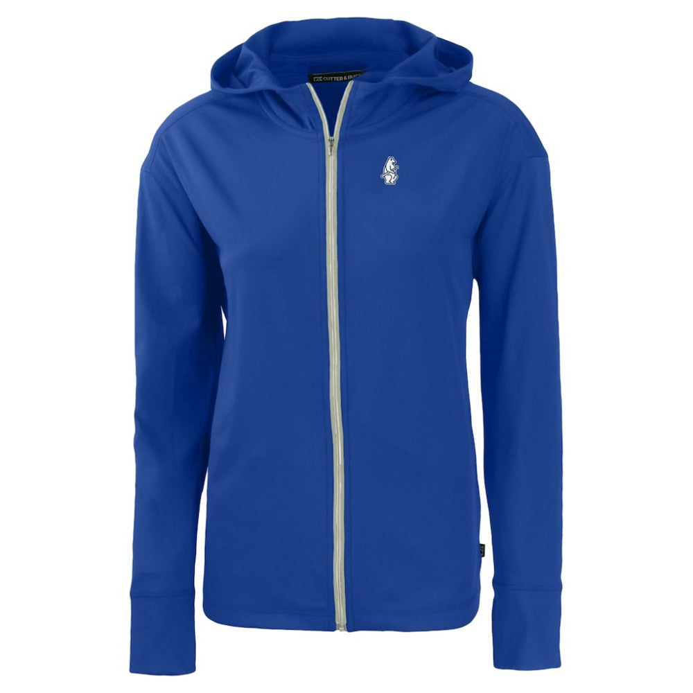 Chicago Cubs Cutter & Buck Women's Cooperstown Collection Daybreak Eco Recycled Full-Zip Hoodie Jacket - Royal