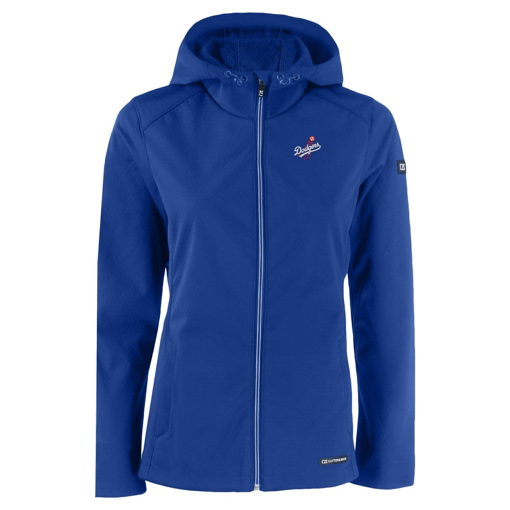 Los Angeles Dodgers Cutter & Buck Women's Evoke Eco Softshell Recycled Full-Zip Jacket - Royal