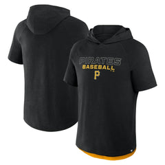 Pittsburgh Pirates Clubhouse Optimal Play Raglan Hoodie T-Shirt - Black