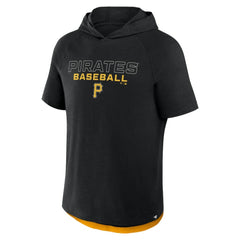 Pittsburgh Pirates Clubhouse Optimal Play Raglan Hoodie T-Shirt - Black