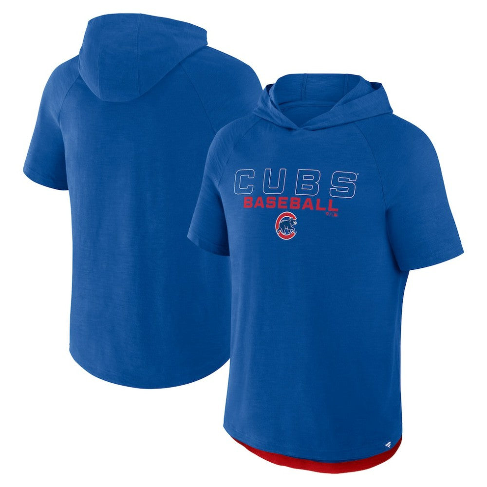 Chicago Cubs Clubhouse Optimal Play Raglan Hoodie T-Shirt - Royal