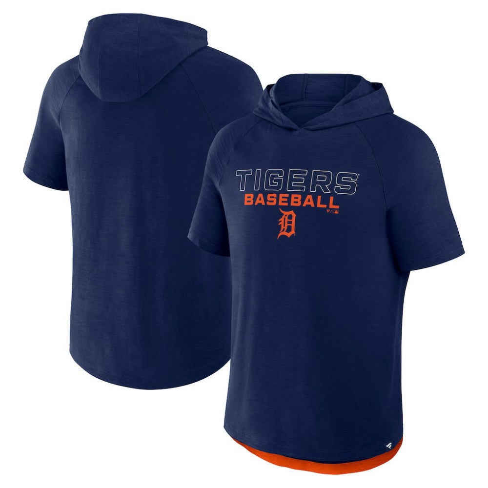 Detroit Tigers Clubhouse Optimal Play Raglan Hoodie T-Shirt - Navy