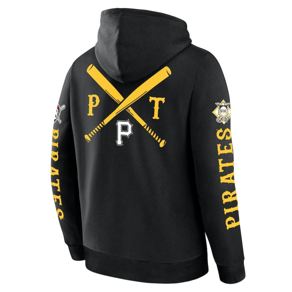 Pittsburgh Pirates Big City Legacy Fleece Pullover Hoodie - Black