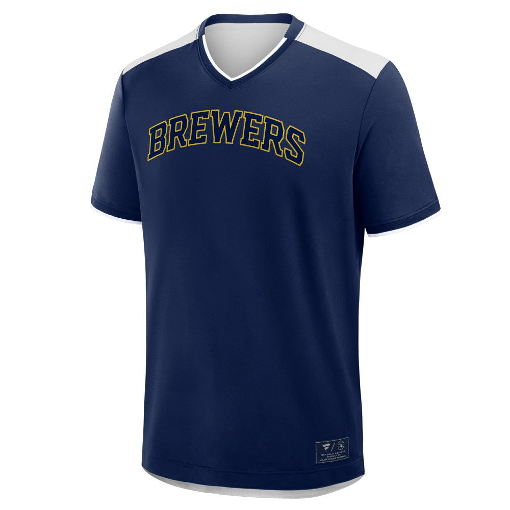 Milwaukee Brewers Walk Off V-Neck T-Shirt - Navy