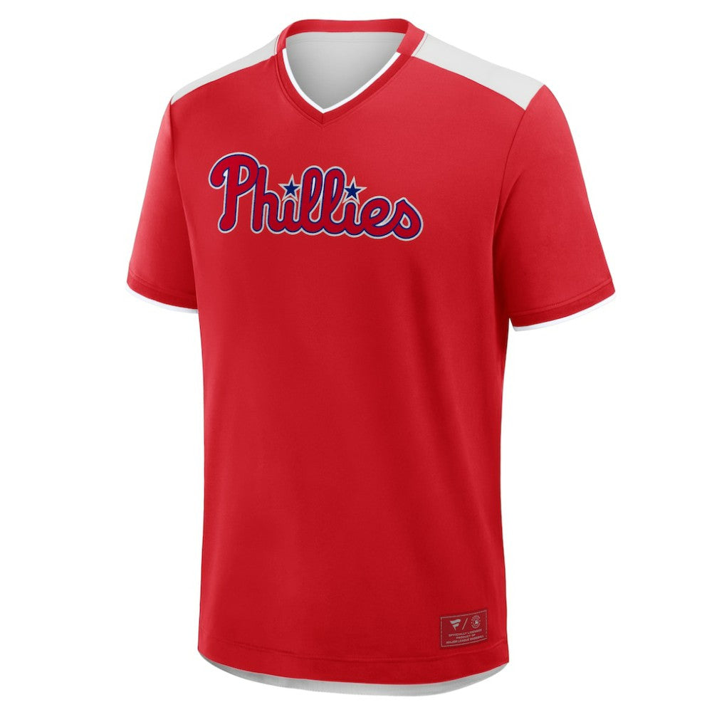 Philadelphia Phillies Walk Off V-Neck T-Shirt - Red