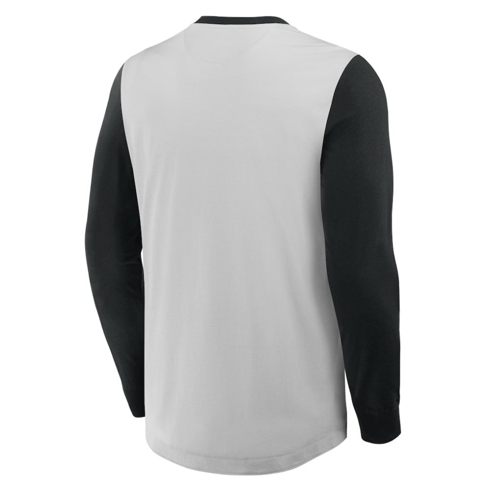 Baltimore Orioles Clubhouse Long Sleeve Henley Shirt - Gray/Black