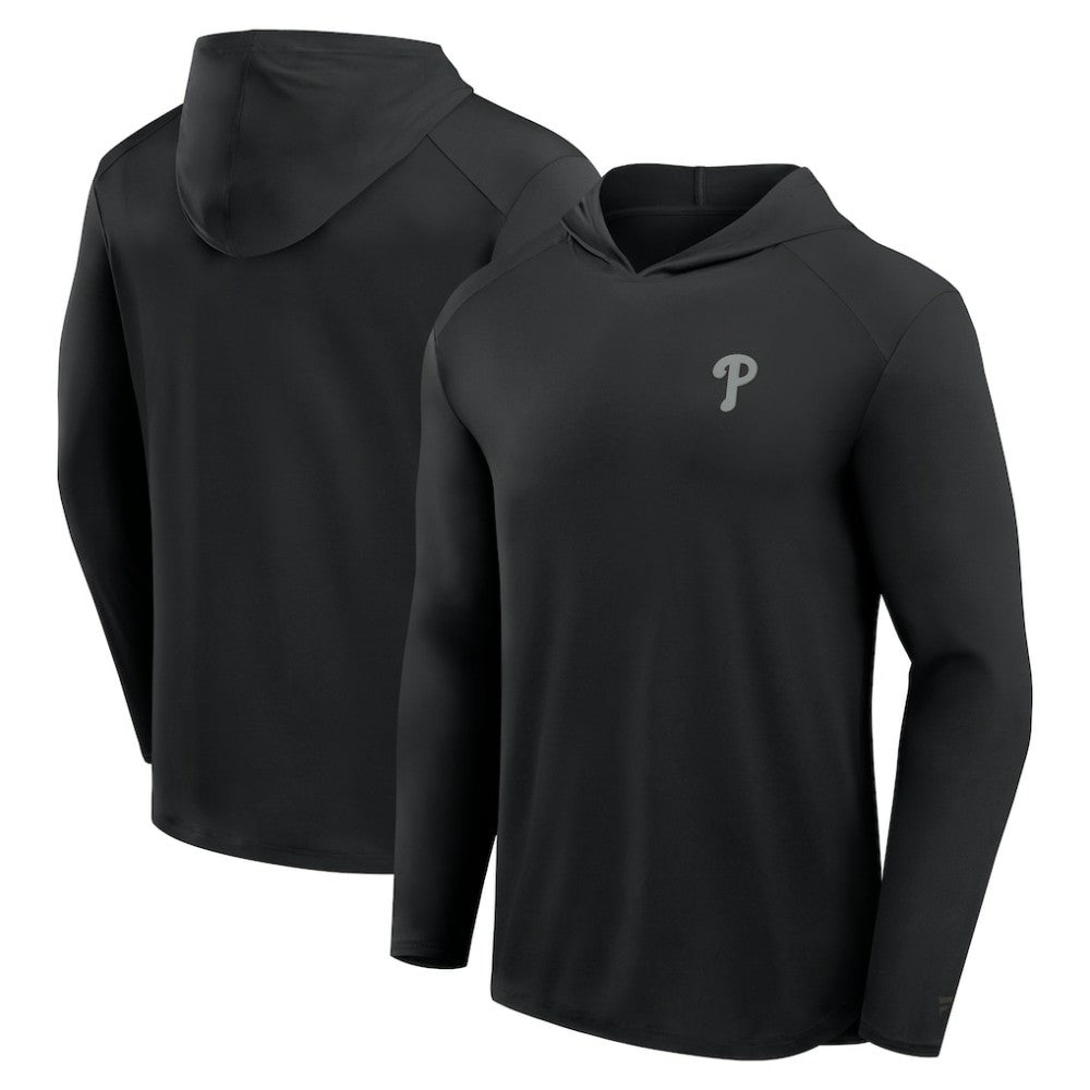 Philadelphia Phillies Front Office Power Mono Long Sleeve Hoodie T-Shirt - Black