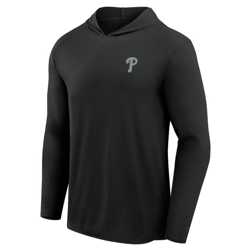 Philadelphia Phillies Front Office Power Mono Long Sleeve Hoodie T-Shirt - Black