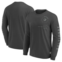 Baltimore Orioles Elements Future Ground Tonal Info Long Sleeve T-Shirt - Charcoal