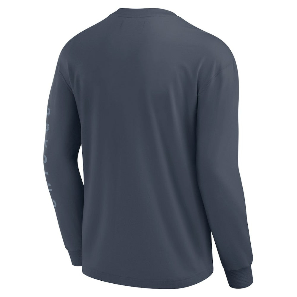 Chicago Cubs Elements Future Ground Tonal Info Long Sleeve T-Shirt - Blue