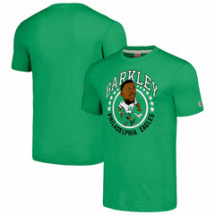 Saquon Barkley Philadelphia Eagles Homage Unisex Caricature Player Tri-Blend T-Shirt - Kelly Green on sale