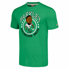Saquon Barkley Philadelphia Eagles Homage Unisex Caricature Player Tri-Blend T-Shirt - Kelly Green on sale