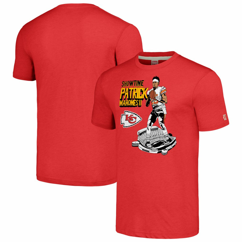 Patrick Mahomes Kansas City Chiefs Homage Unisex Caricature Player Tri-Blend T-Shirt - Red discount