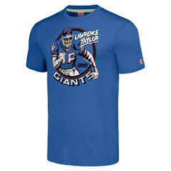 Lawrence Taylor New York Giants Homage Unisex Caricature Retired Player Tri-Blend T-Shirt - Royal on sale