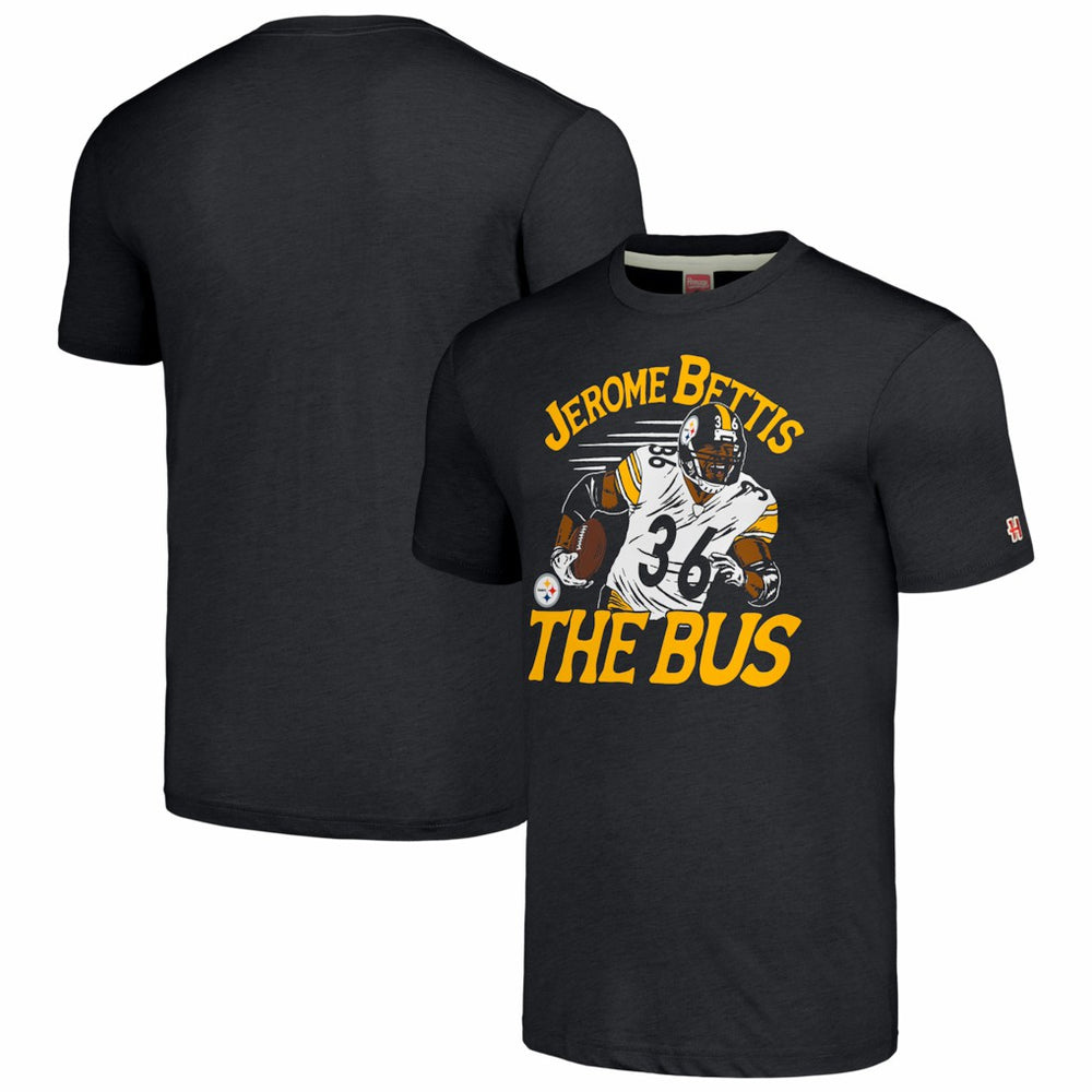 Jerome Bettis Pittsburgh Steelers Homage Caricature Retired Player Tri-Blend T-Shirt - Charcoal online