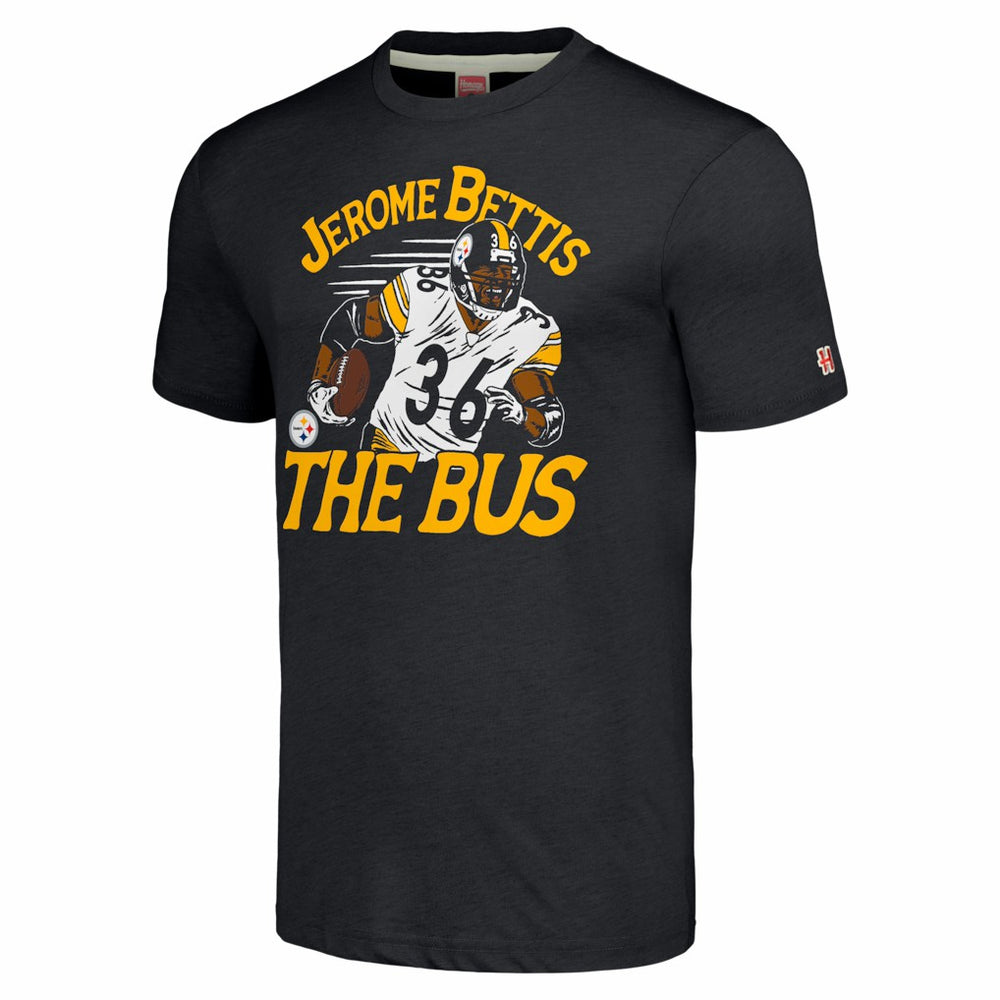 Jerome Bettis Pittsburgh Steelers Homage Caricature Retired Player Tri-Blend T-Shirt - Charcoal online