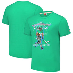 Saquon Barkley Philadelphia Eagles Homage Unisex NFL Blitz Player Tri-Blend T-Shirt - Heathered Kelly Green on sale