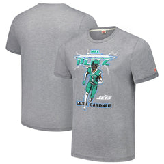 Ahmad Sauce Gardner New York Jets Homage Unisex NFL Blitz Player Tri-Blend T-Shirt - Heathered Gray sale