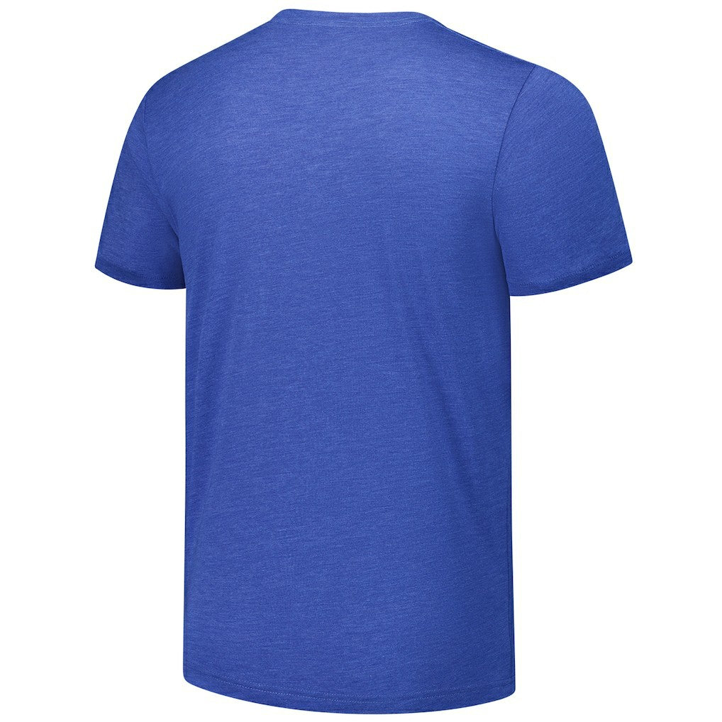 Lawrence Taylor New York Giants Homage Unisex NFL Blitz Retired Player Tri-Blend T-Shirt - Heathered Royal on sale