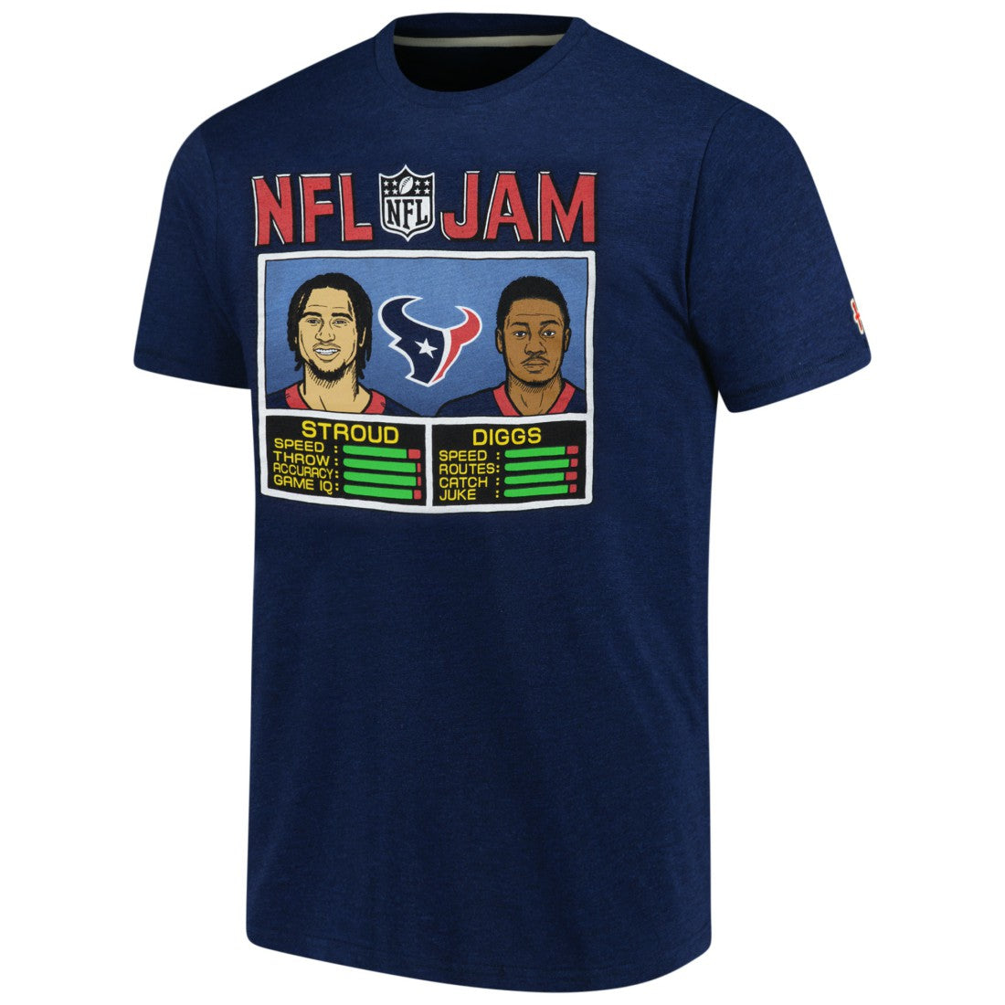 C.J. Stroud & Stefon Diggs Houston Texans Homage Unisex NFL Jam Tri-Blend T-Shirt - Navy sale