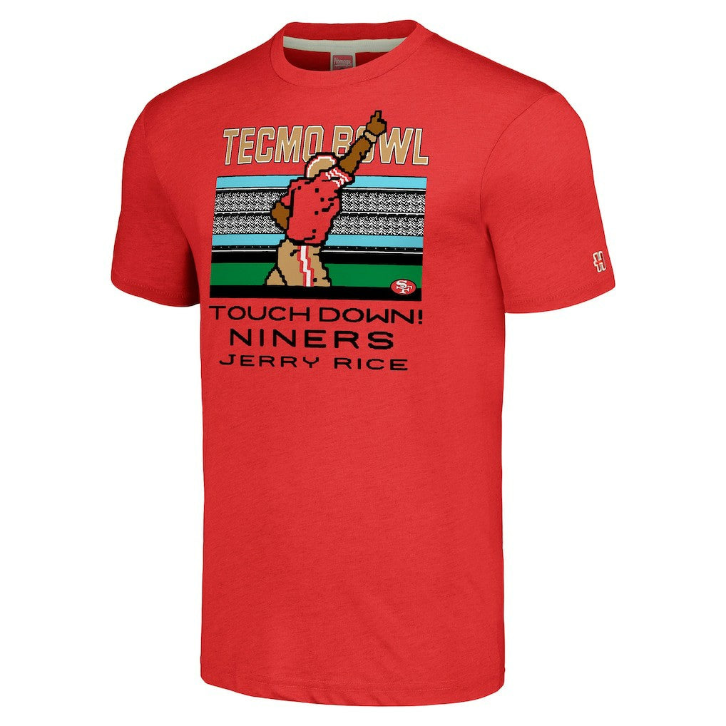 Jerry Rice San Francisco 49ers Homage Unisex Tecmo Bowl Retired Player Graphic Tri-Blend T-Shirt - Scarlet sale