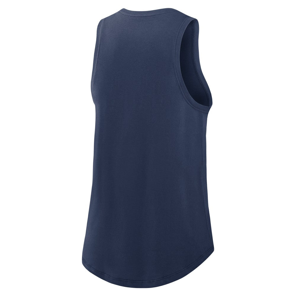 Cleveland Guardians Women's Legacy Icon High Neck Dri-FIT Tank Top - Navy | Nike