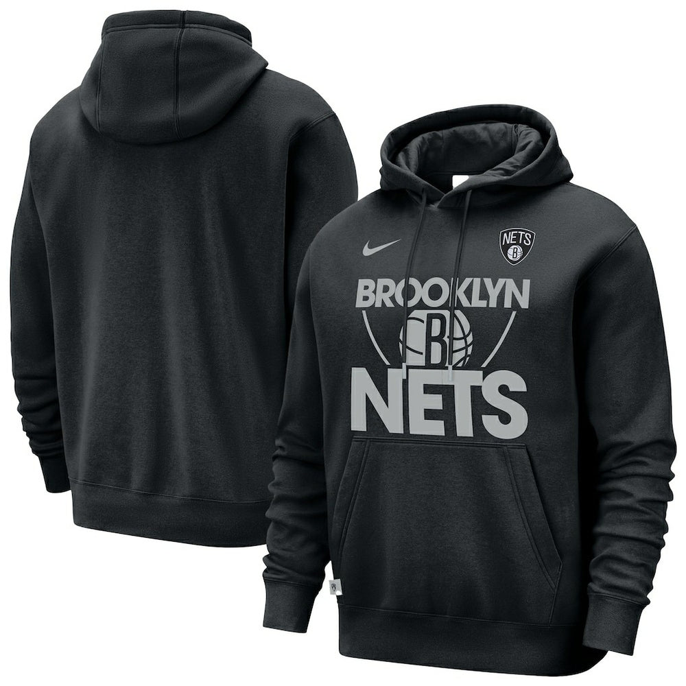 Brooklyn Nets Courtside Club Pullover Hoodie - Black | Nike online