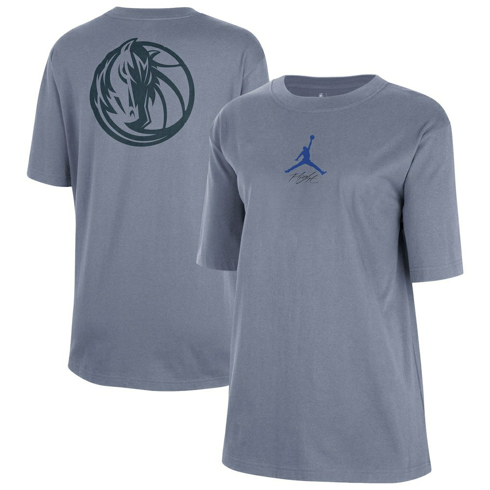Dallas Mavericks Jordan Brand Women's Courtside Statement Edition Boyfriend T-Shirt sale - Ash cheap