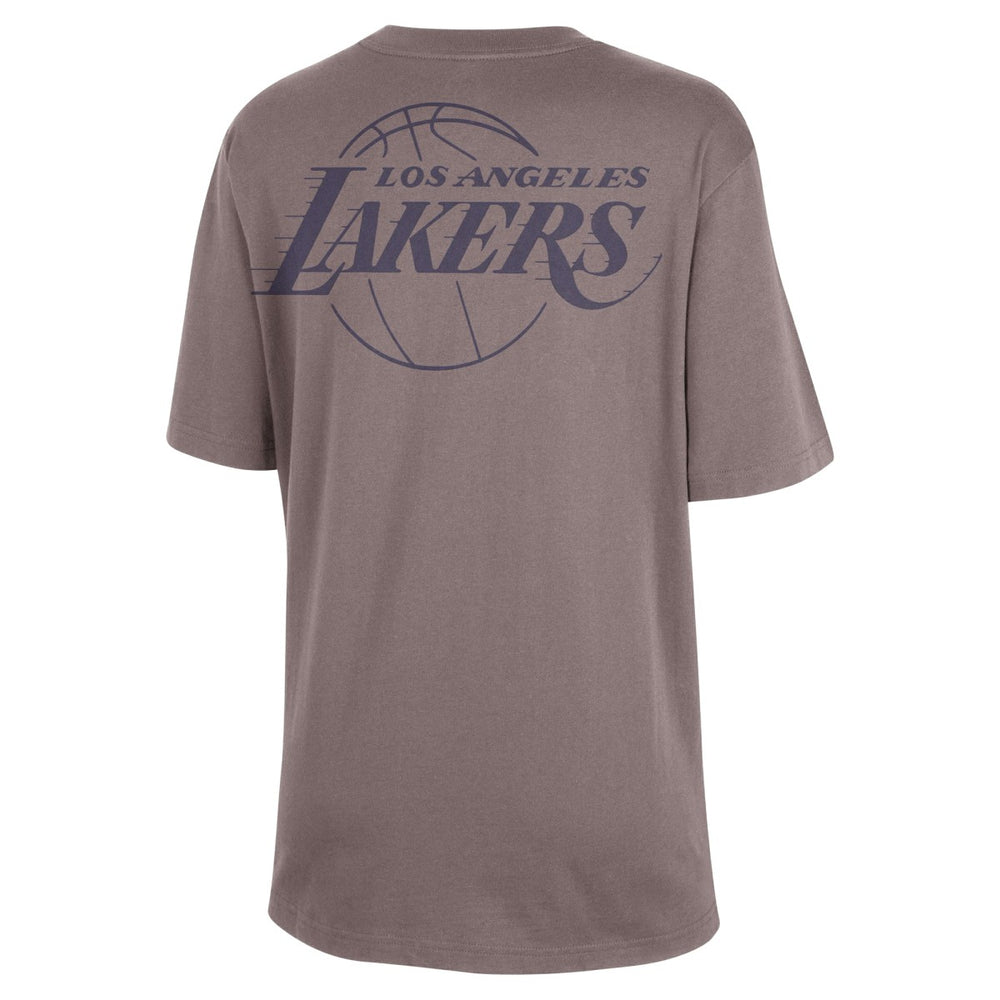 Los Angeles Lakers Jordan Brand Women's Courtside Statement Edition Boyfriend T-Shirt - Charcoal discount