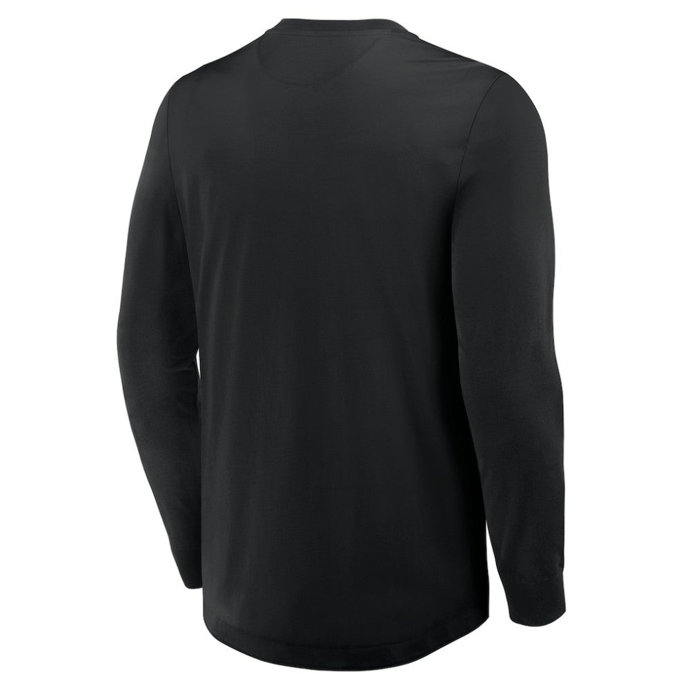 Pittsburgh Penguins Fanatics Adrenaline Push Long Sleeve Henley Shirt Black