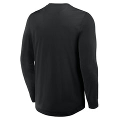 Pittsburgh Penguins Fanatics Adrenaline Push Long Sleeve Henley Shirt Black