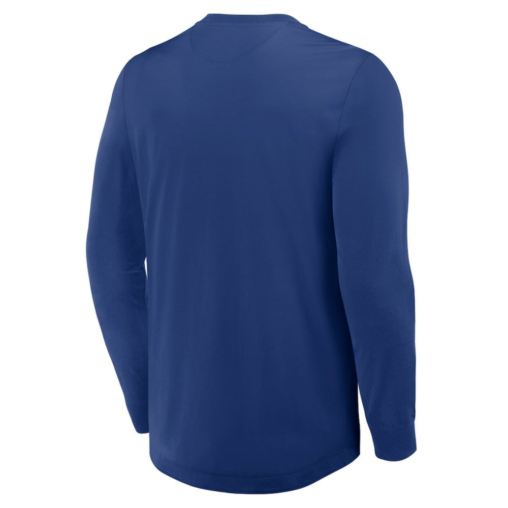 Tampa Bay Lightning Fanatics Adrenaline Push Long Sleeve Henley Shirt Blue