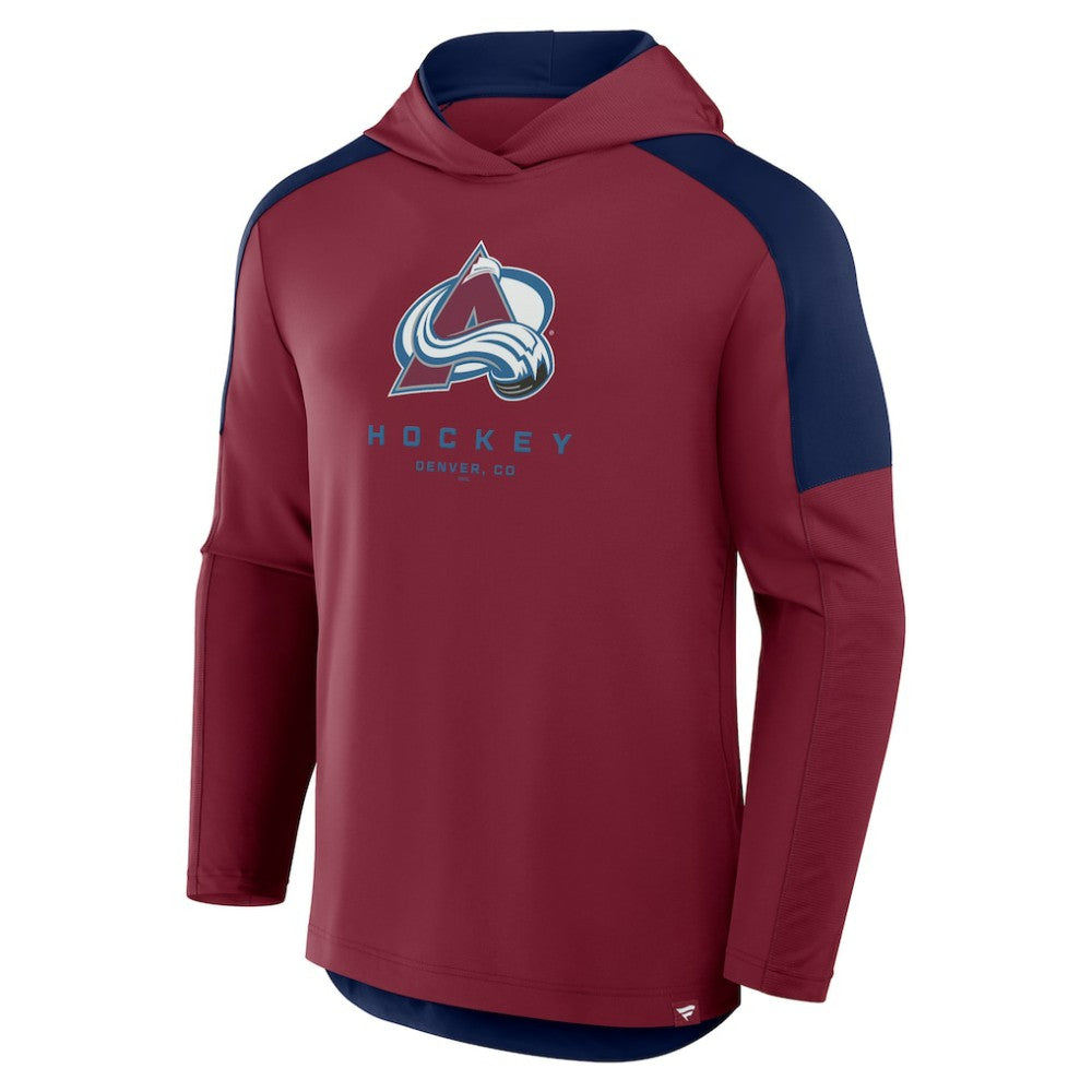 Colorado Avalanche Fanatics Meta Game Transitional Pullover Hoodie Burgundy