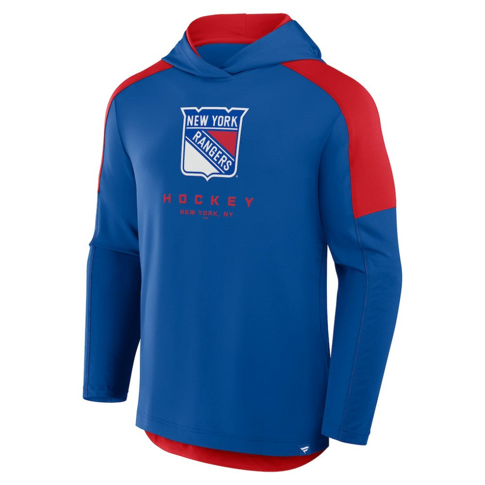 New York Rangers Fanatics Meta Game Transitional Pullover Hoodie Blue