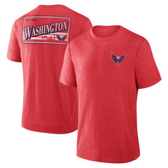 Washington Capitals Fanatics Fan Lanes Tri-Blend T-Shirt Heather Red