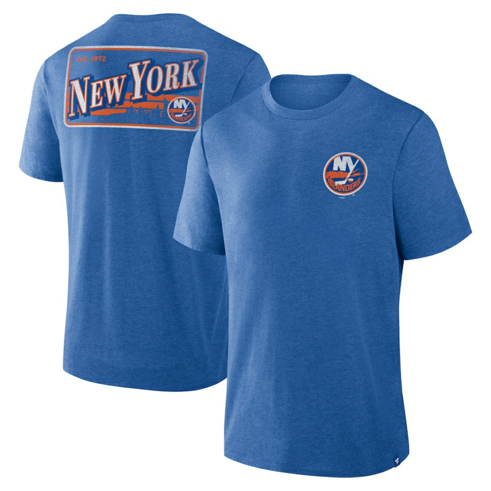 New York Islanders Fanatics Fan Lanes Tri-Blend T-Shirt Heather Royal