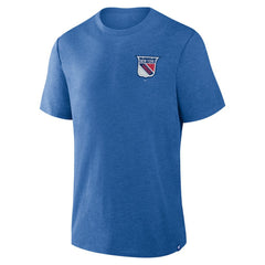 New York Rangers Fanatics Fan Lanes Tri-Blend T-Shirt Heather Blue