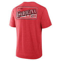 Carolina Hurricanes Fanatics Fan Lanes Tri-Blend T-Shirt Heather Red