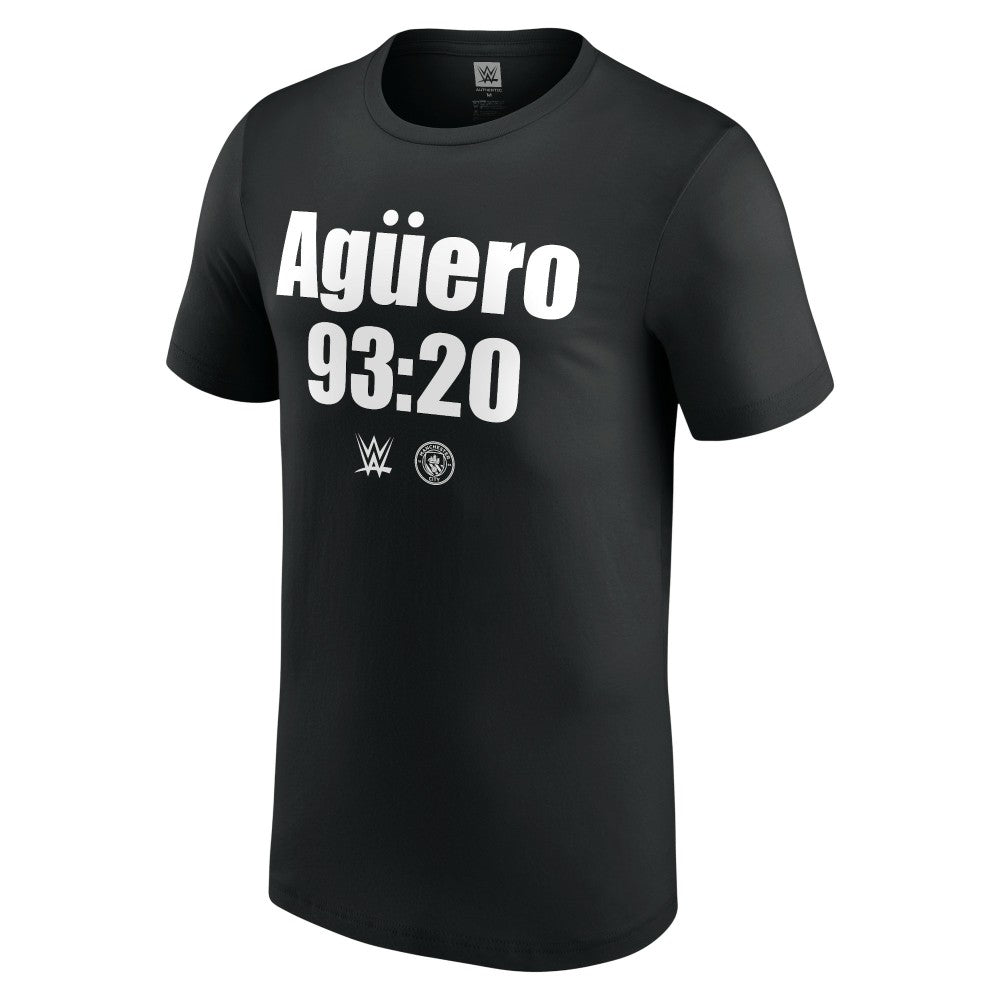 "Stone Cold" Steve Austin WWE x Manchester City Aguero 93:20 T-Shirt - Black shop