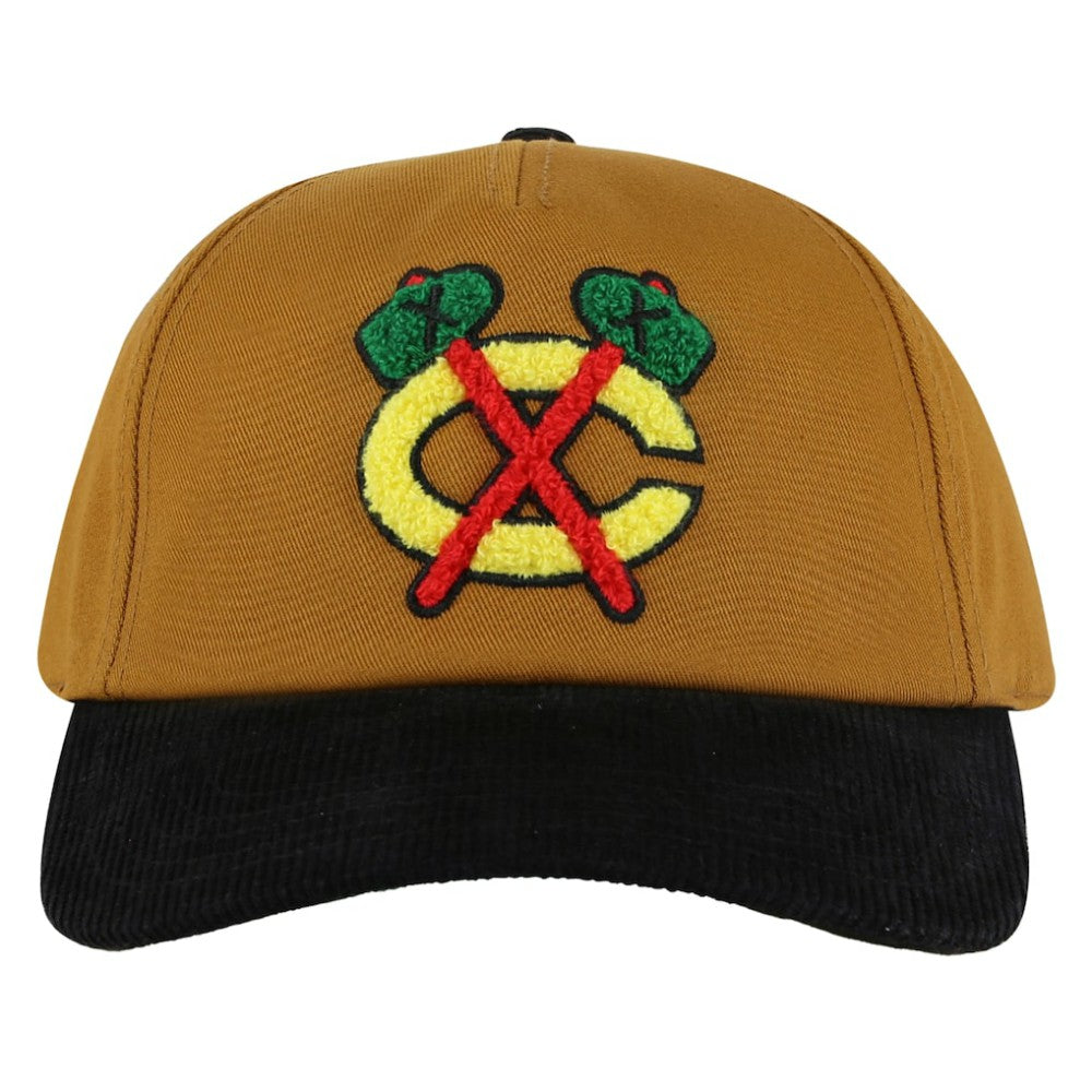 Chicago Blackhawks American Needle Burnett Adjustable Hat Tan/Black