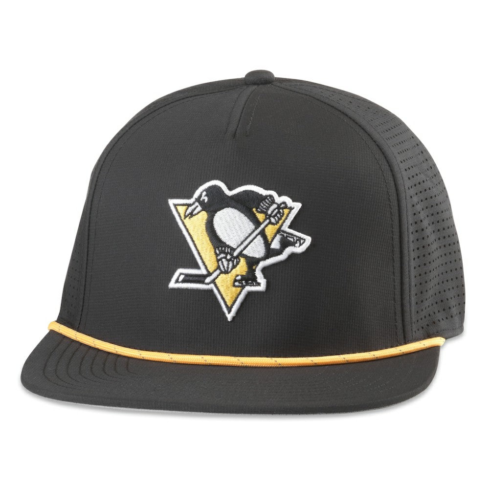 Pittsburgh Penguins American Needle Buxton Pro Tech Adjustable Hat Black