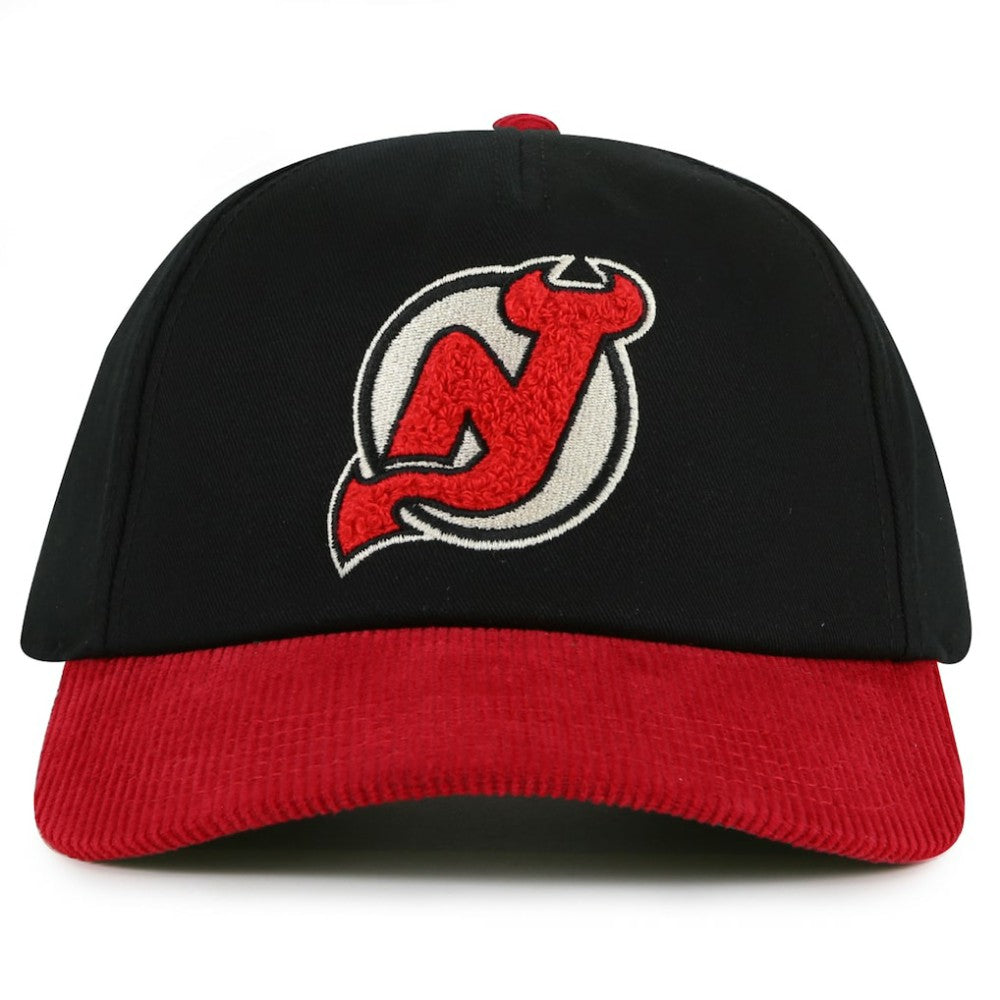 New Jersey Devils American Needle Burnett Adjustable Hat Black/Red