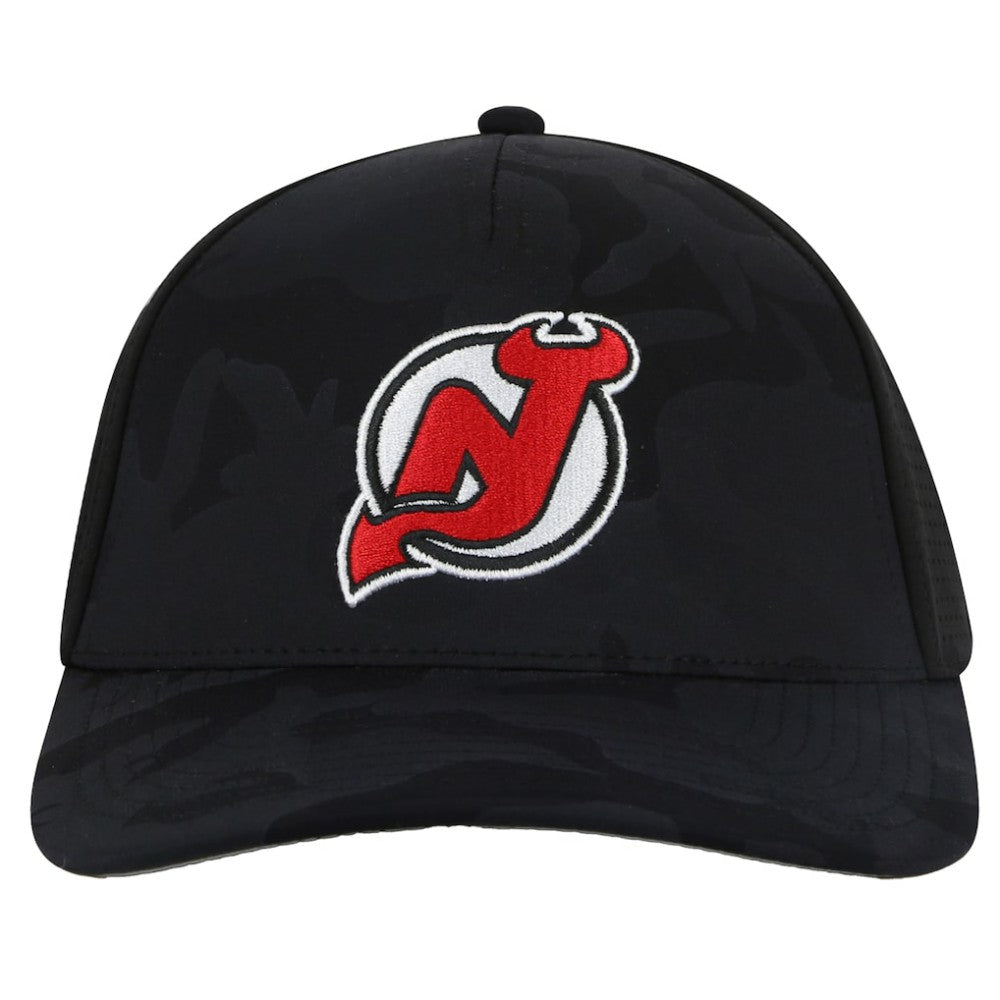 New Jersey Devils American Needle Valin Camo Super Tech Vented Adjustable Hat Black