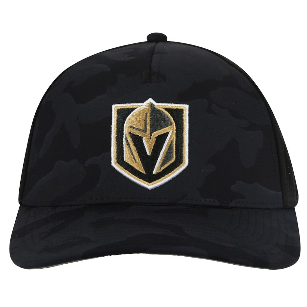 Vegas Golden Knights American Needle Valin Camo Super Tech Vented Adjustable Hat Black