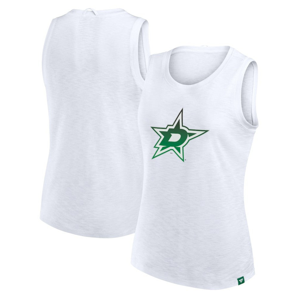 Dallas Stars Fanatics Women's Slub Tank Top White