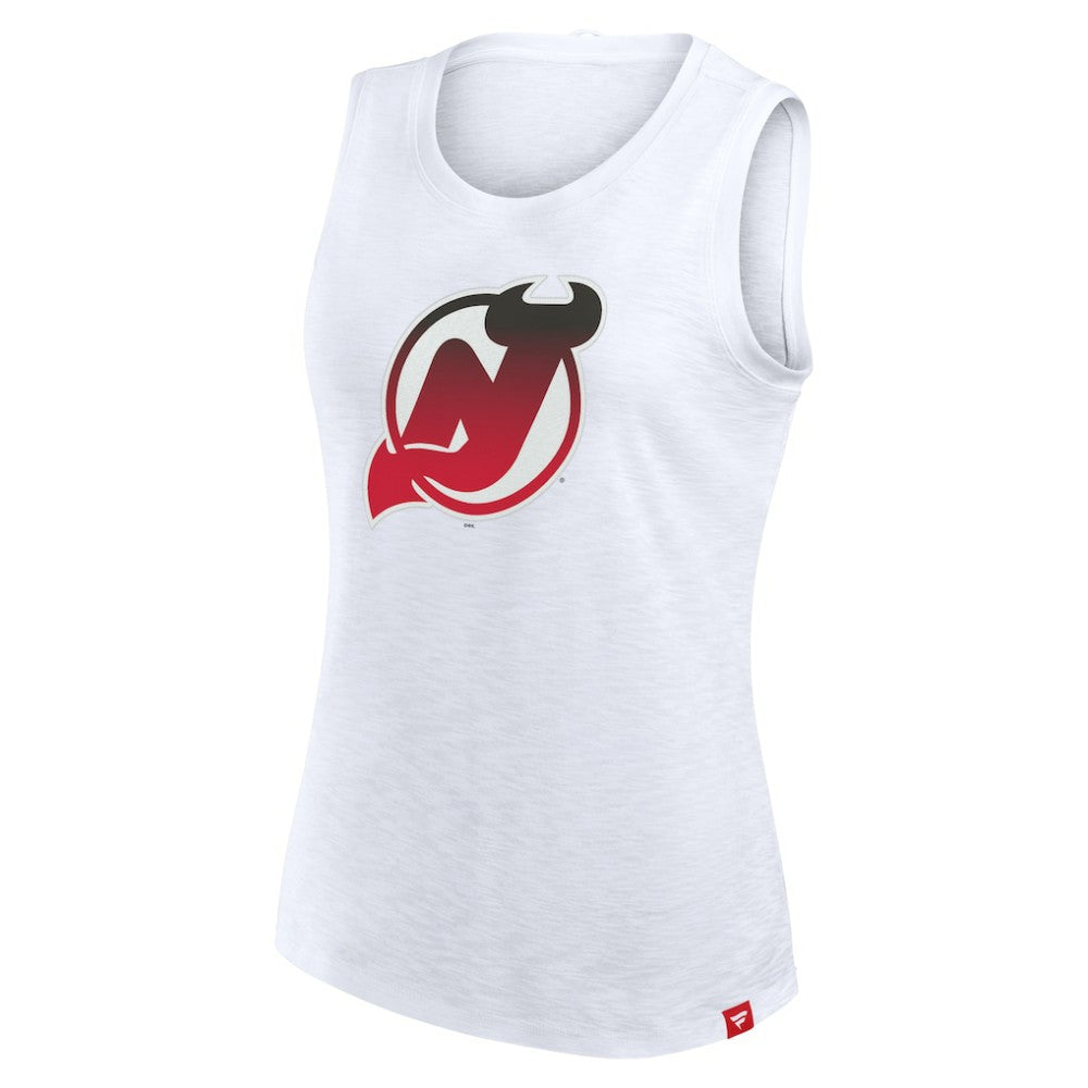 New Jersey Devils Fanatics Women's Slub Tank Top White