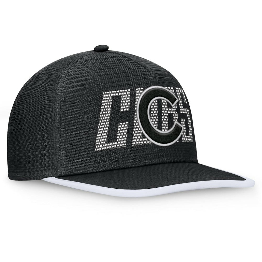 Chicago Cubs Let's Glow Line Drive Snapback Hat - Black
